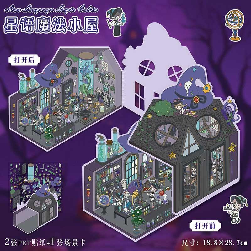 Enchanted Realm DIY 3D Scene Stickers 2 Cute Miniature Scenes(L)
