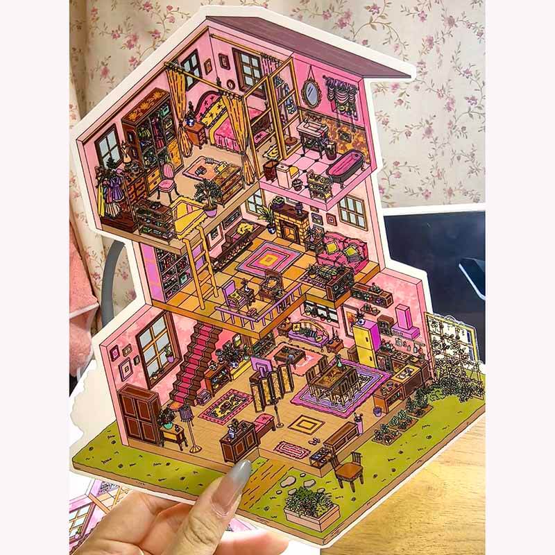 Enchanted Tales DIY 3D Scene Stickers 2 Cute Miniature Scenes(L)