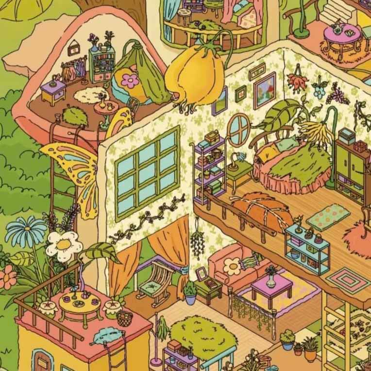 Enchanted Tales DIY 3D Scene Stickers 2 Cute Miniature Scenes(L)