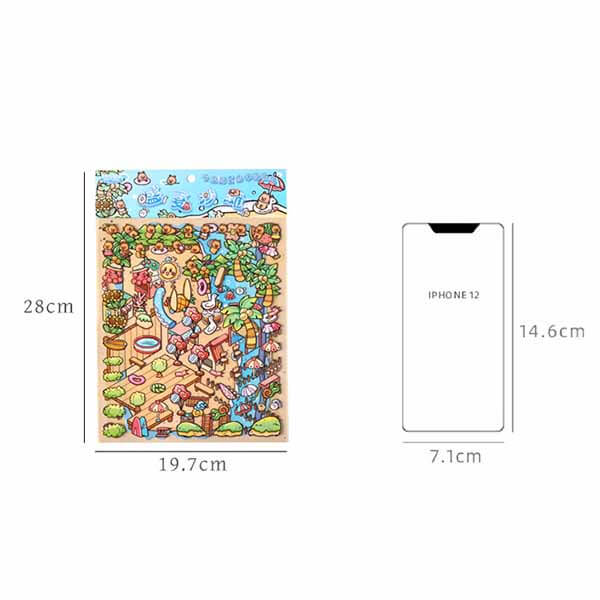 Endless Summer DIY 3D Scene Stickers 4 Cute Miniature Scenes(L)