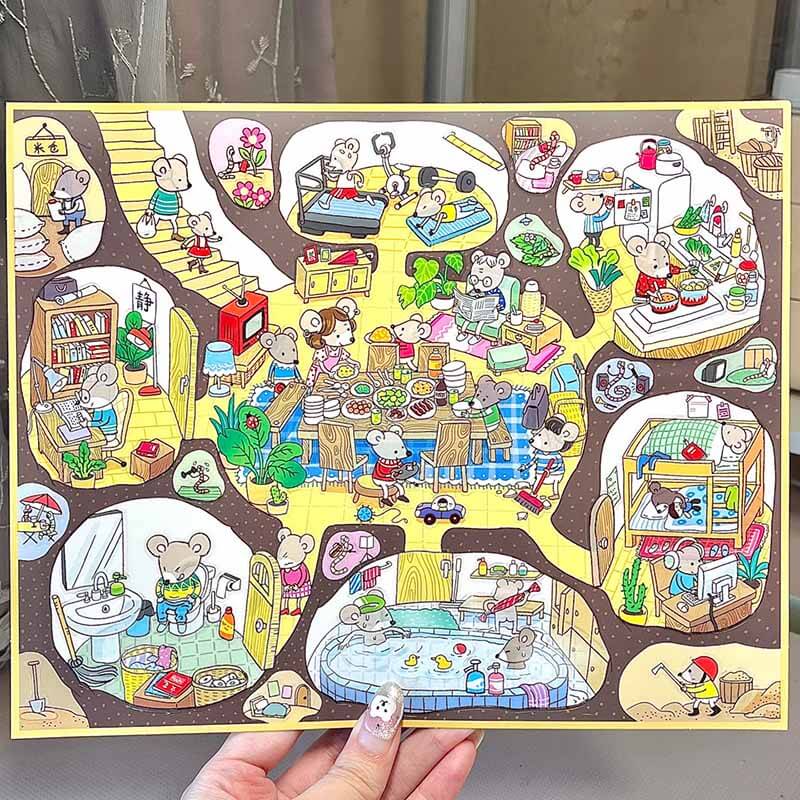 Everyday Little Joys DIY 3D Scene Stickers 4 Cute Miniature Scenes(L)