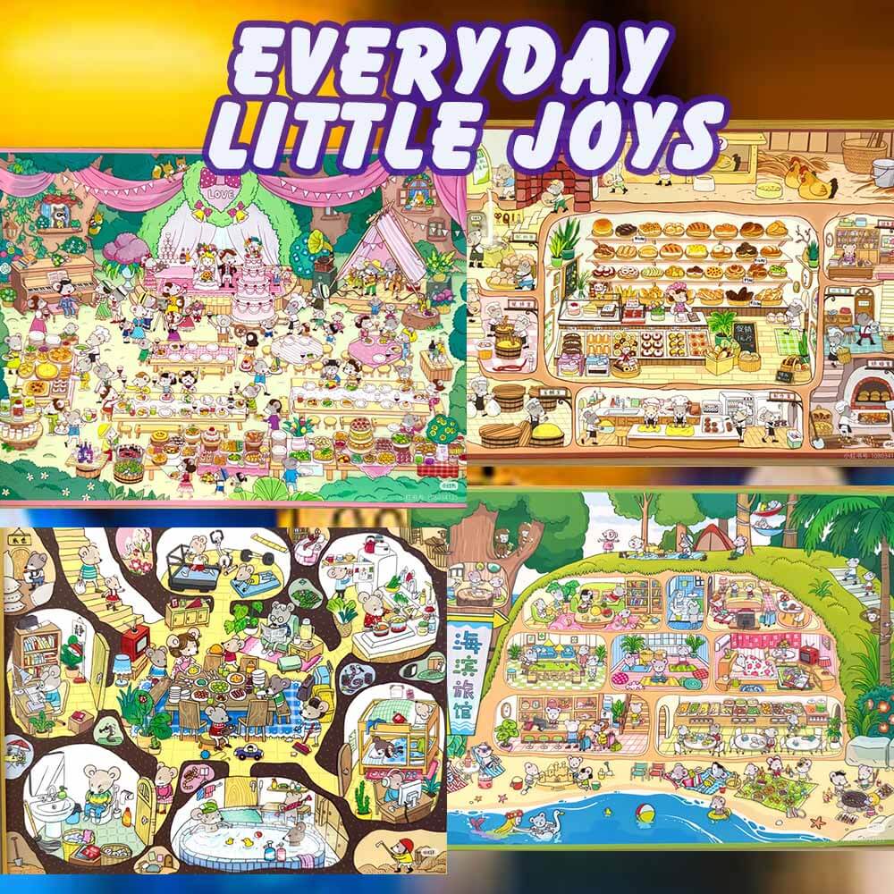 Everyday Little Joys DIY 3D Scene Stickers 4 Cute Miniature Scenes(L)