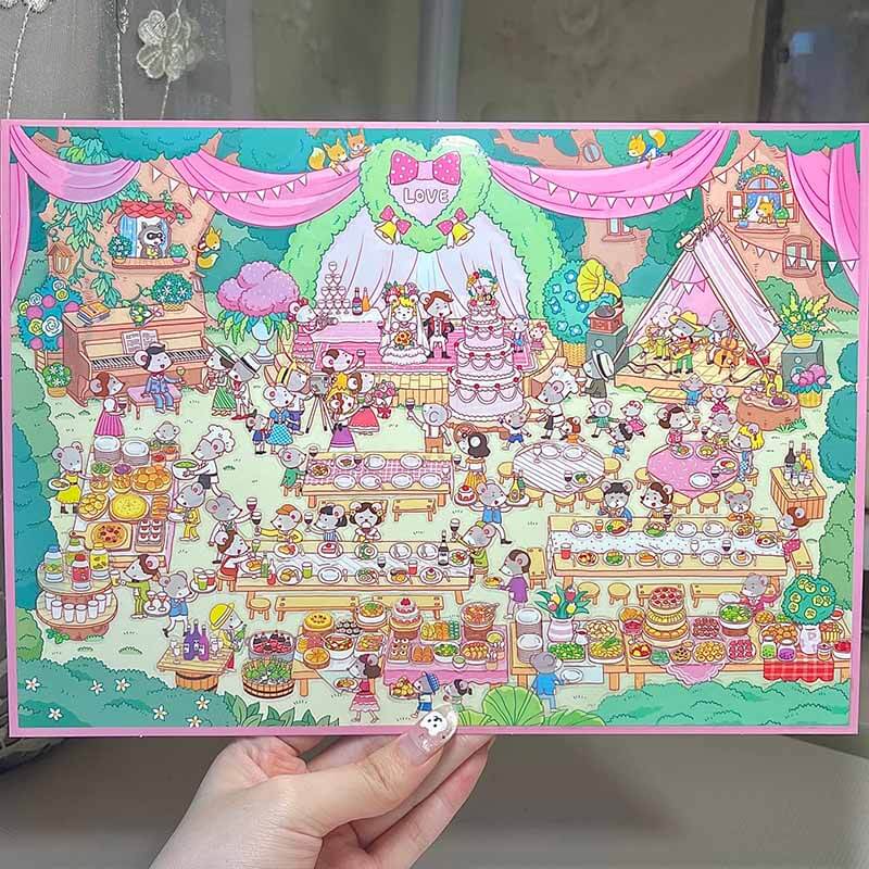 Everyday Little Joys DIY 3D Scene Stickers 4 Cute Miniature Scenes(L)