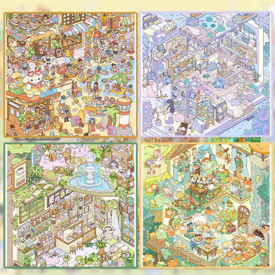 Everyday Poems DIY 3D Scene Stickers With Guide Lines(L)