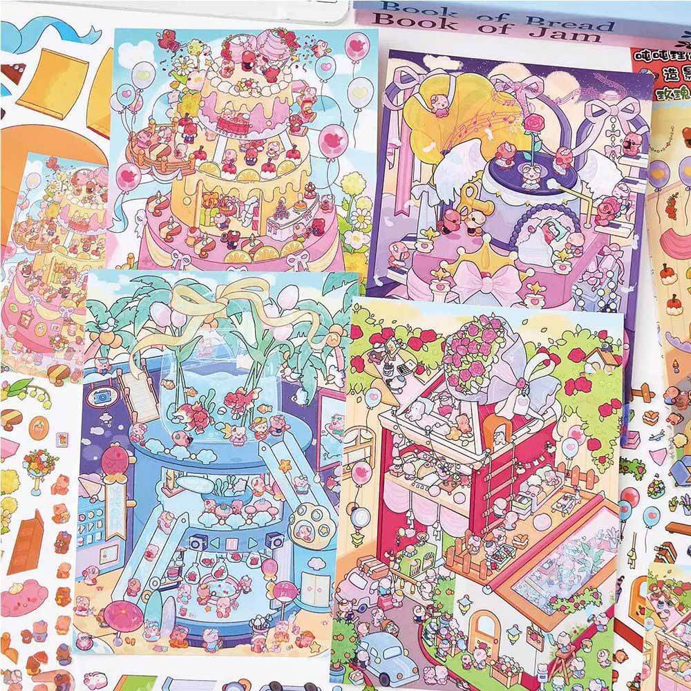 Fairy Gala DIY 3D Scene Stickers 4 Cute Miniature Scenes(L)