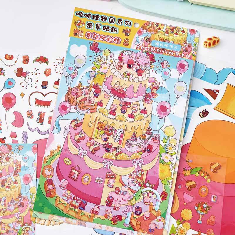 Fairy Gala DIY 3D Scene Stickers 4 Cute Miniature Scenes(L)