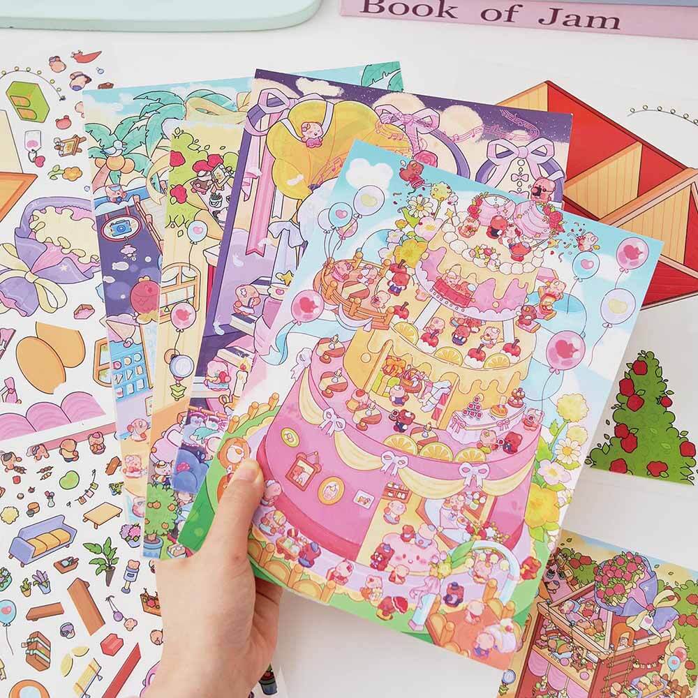Fairy Gala DIY 3D Scene Stickers 4 Cute Miniature Scenes(L)