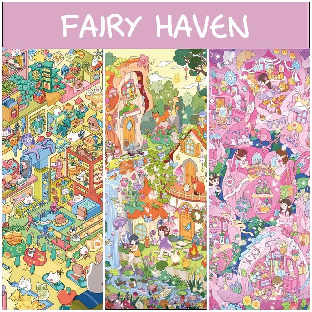 Fairy Realm DIY 3D Scene Stickers 3 Cute Scenes(xL)