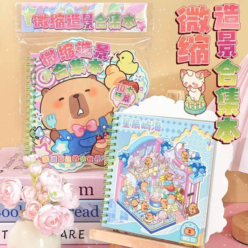 10 Scenes Fairy Label Book DIY Cute Miniature 3D Scene Stickers(S)