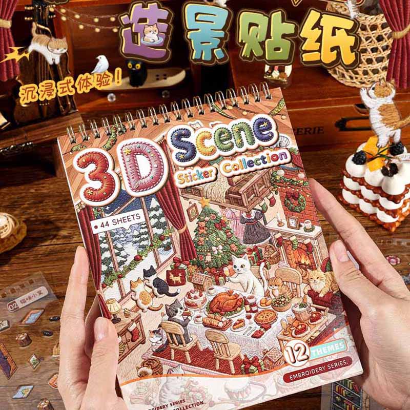 Fairy Tale Town Book DIY 3D Scene Stickers With Guide Lines(S)