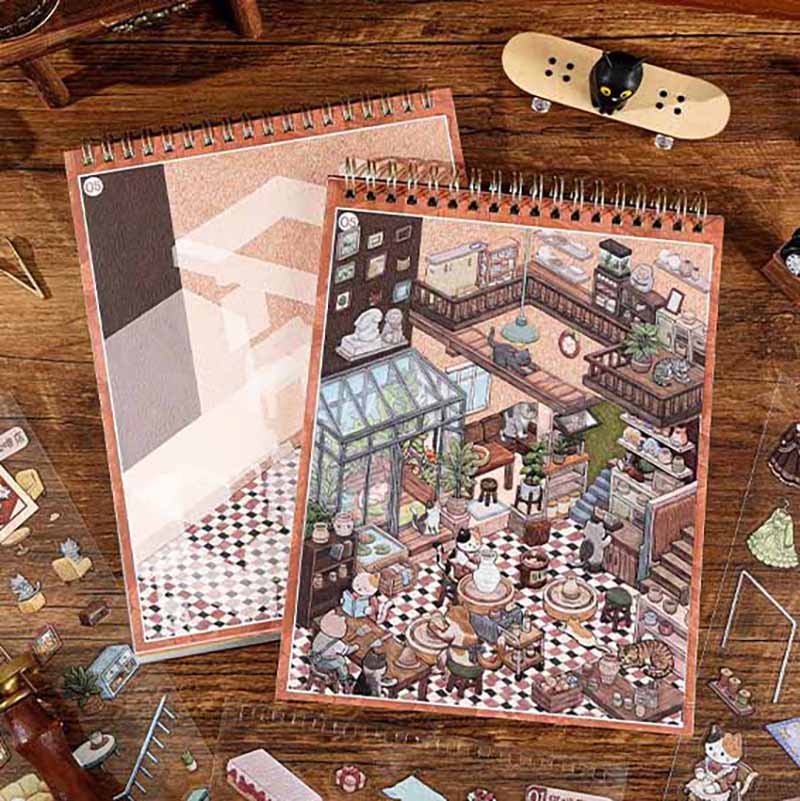 Fairy Tale Town Book DIY 3D Scene Stickers With Guide Lines(S)