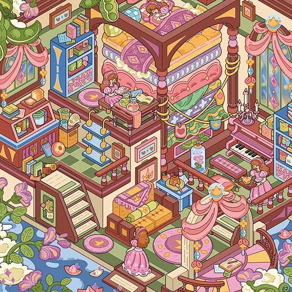 Fairy Tale Wonders DIY 3D Scene Stickers 4 Cute Miniature Scenes(L)