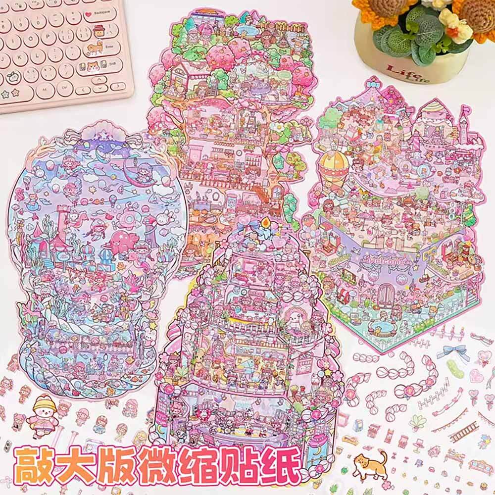 Fairyland Stroll DIY 3D Scene Stickers 3 Cute Miniature Scenes(L)