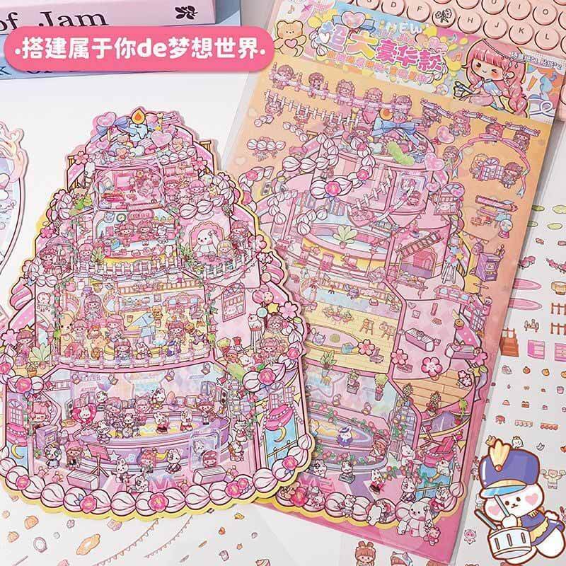 Fairyland Stroll DIY 3D Scene Stickers 3 Cute Miniature Scenes(L)