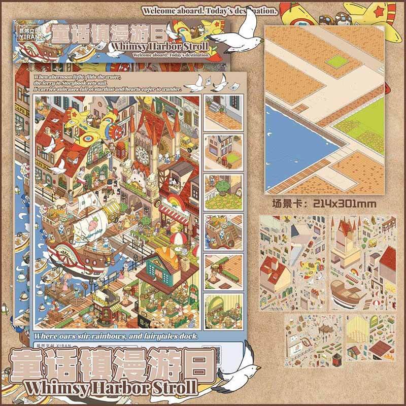 Fairytale Borough DIY 3D Scene Stickers 4 Cute Scenes(L)