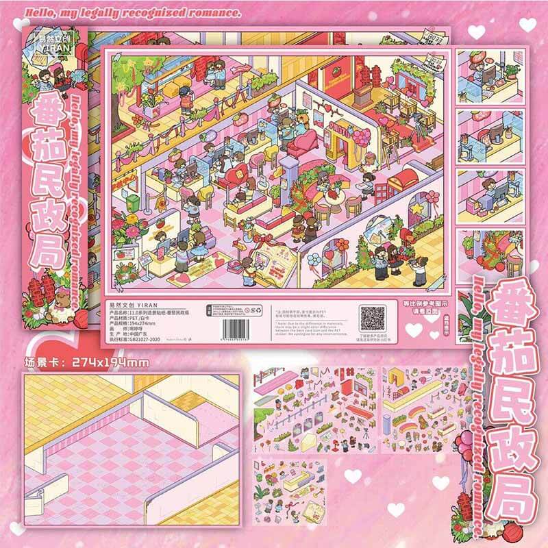 Fairytale Borough DIY 3D Scene Stickers 4 Cute Scenes(L)