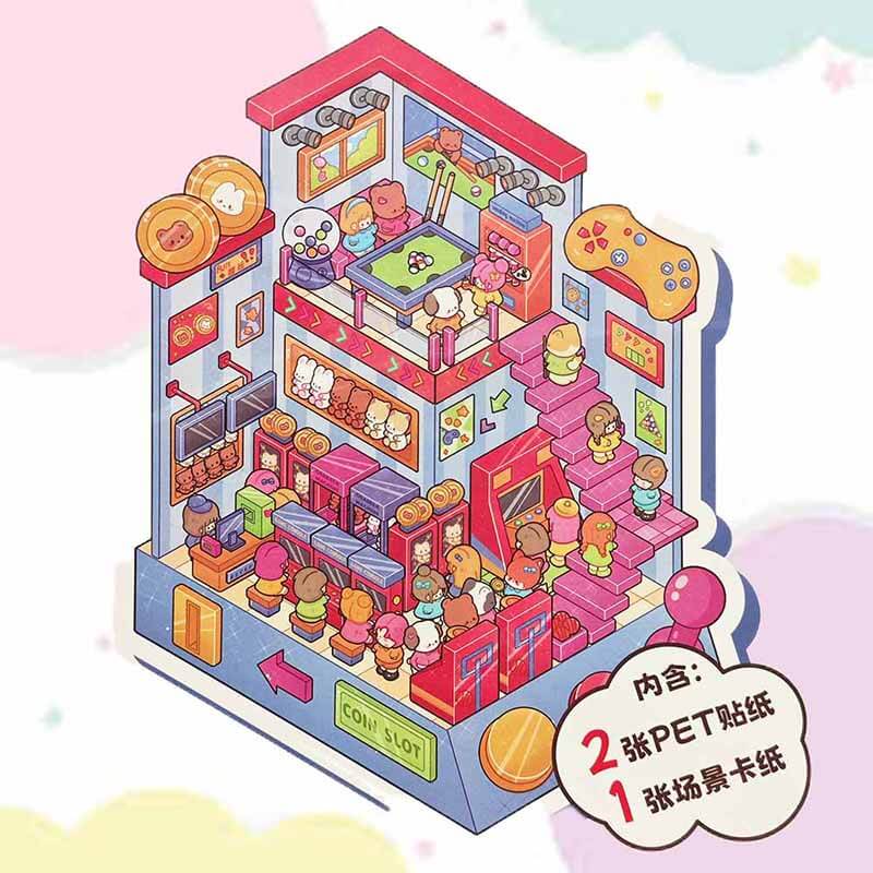 Fantasy Campus DIY 3D Scene Stickers 4 Cute Miniature Scenes (L)