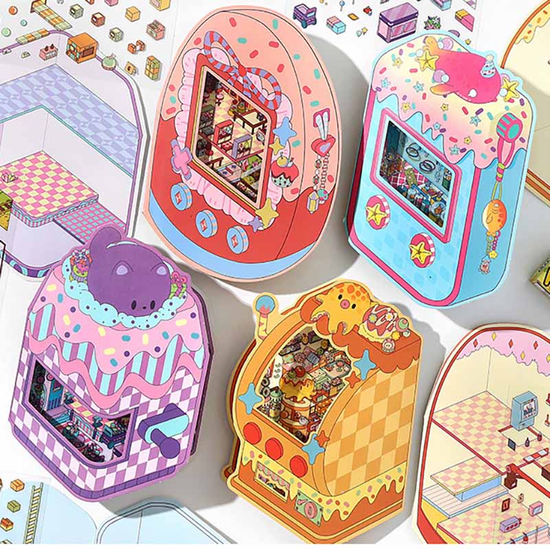 Fantasy Circuit DIY 3D Scene Stickers 4 Cute Miniature Scenes(S)