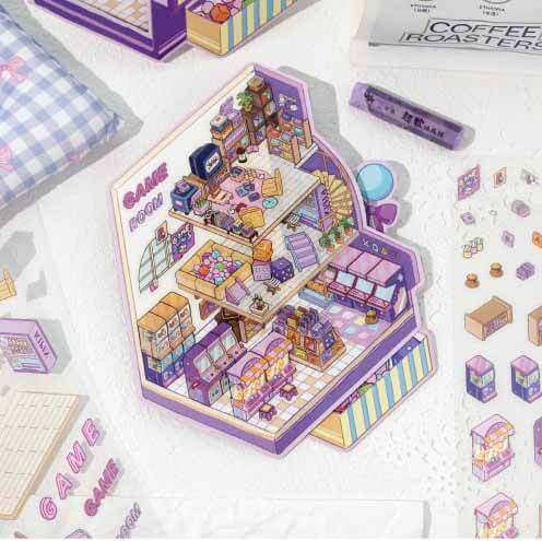 Fantasy Hub DIY 3D Scene Stickers 2 Cute Miniature Scenes(M)