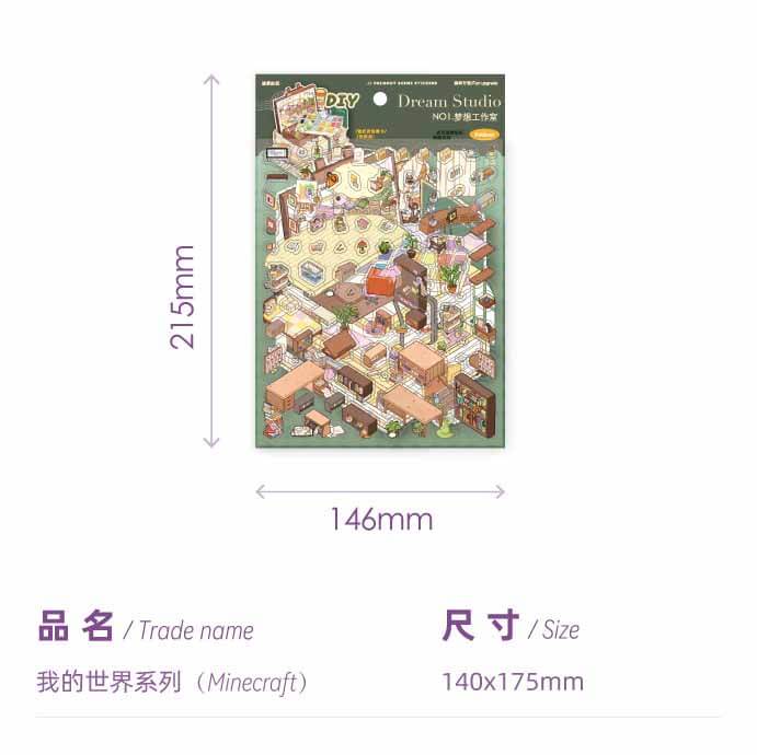 Fantasy Hub DIY 3D Scene Stickers 2 Cute Miniature Scenes(M)
