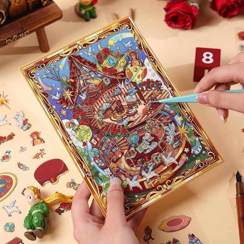 Fantasy Journey DIY 3D Scenes Sticker 4 Cute Miniature Scenes(S)