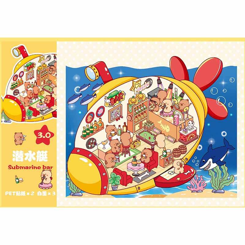 Fantasy Voyages DIY 3D Scene Stickers 4 Cute Miniature Scenes(S)