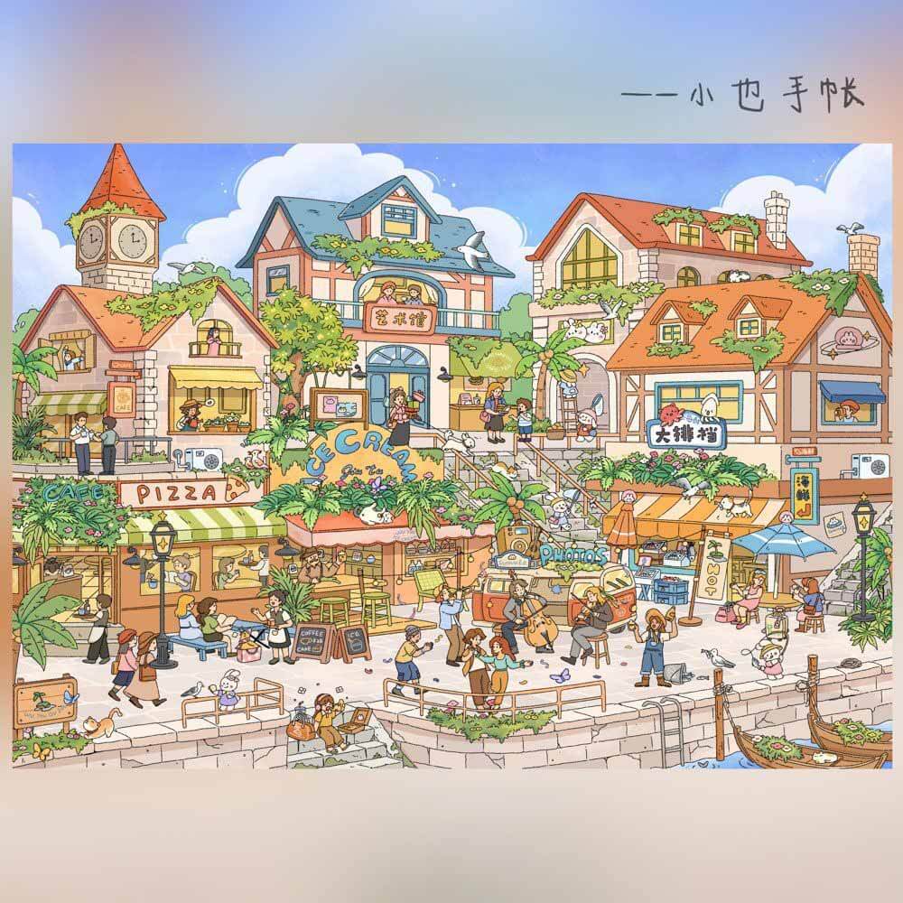 Festive Moment DIY 3D Scene Stickers 3 Cute Miniature Scenes(L) (Copy)