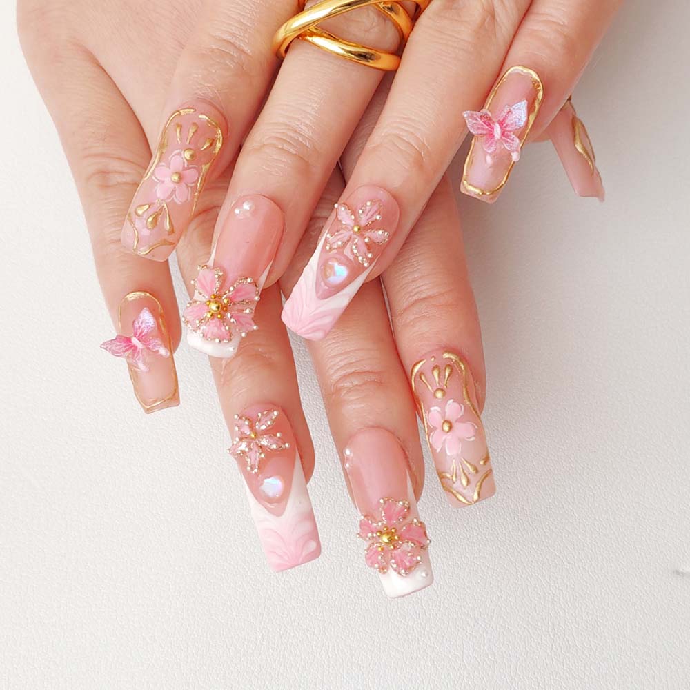 Art Garden Press On Nails Fluttering Butterflies 193