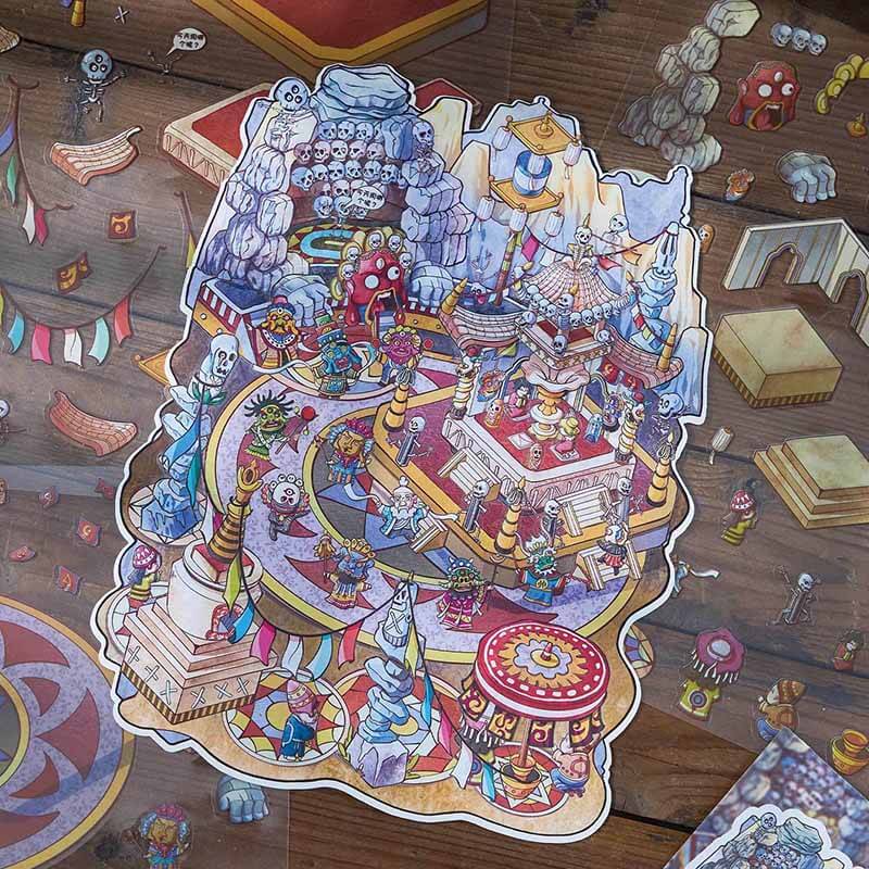 Forbidden Realms DIY 3D Scene Stickers 4 Cute Miniature Scenes(L)