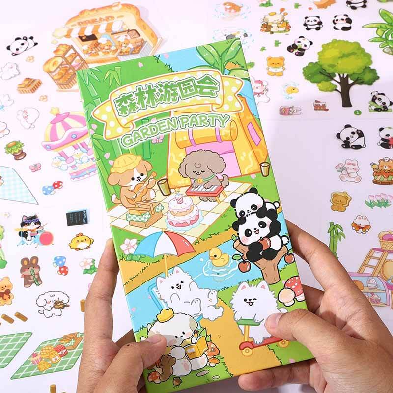 Forest Carnival DIY 3D Scene Stickers Cute Miniature Scenes (L)