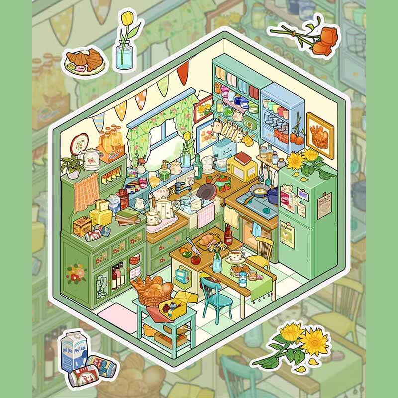 Forest Dream DIY 3D Scene Stickers 3 Cute Miniature Scenes(S)