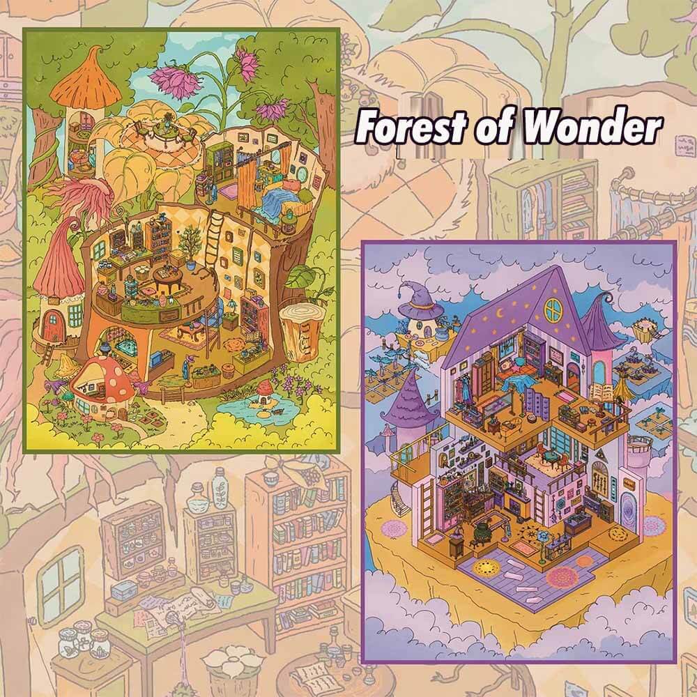 Forest of Wonder DIY 3D Scene Stickers 2 Cute Miniature Sticker(xL)