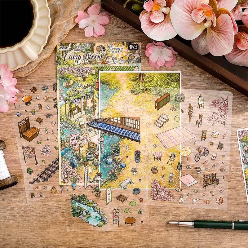 Four Seasons Retreat DIY 3D Scene Stickers With Guide Lines(S)