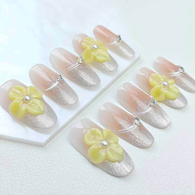 Beauty Art Garden Press On Nails Frangipani Veil 202