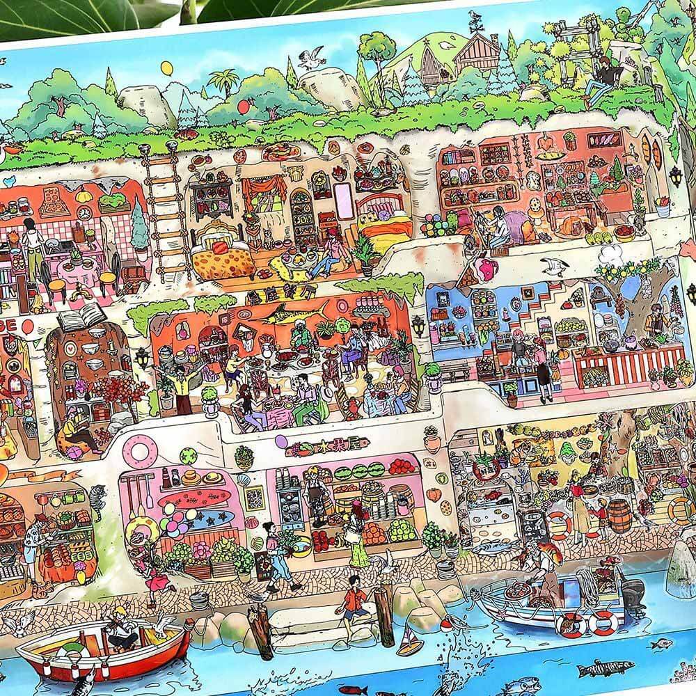 Fringe Town DIY 3D Scene Stickers 2 Cute Miniature Scenes(L)