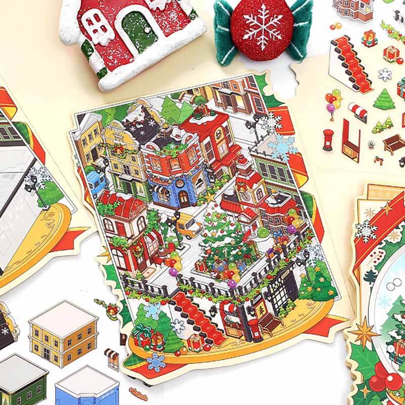 Frosted Delight DIY 3D Scene Stickers 4 Cute Miniature Scenes(S)