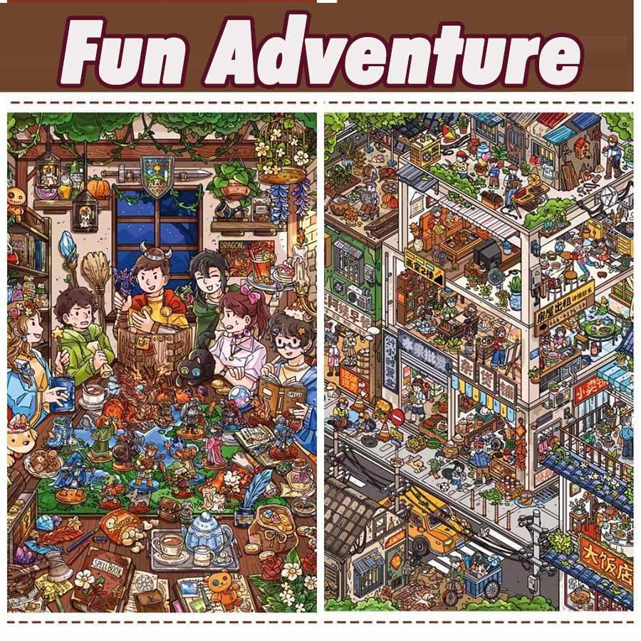 Fun Adventure DIY 3D Scene Stickers 2 Cute Scenes(XL)