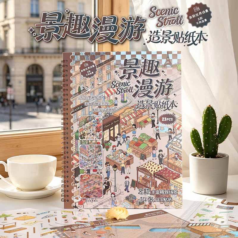 Fun Adventures DIY 3D Scene Stickers With Guide Lines(L)