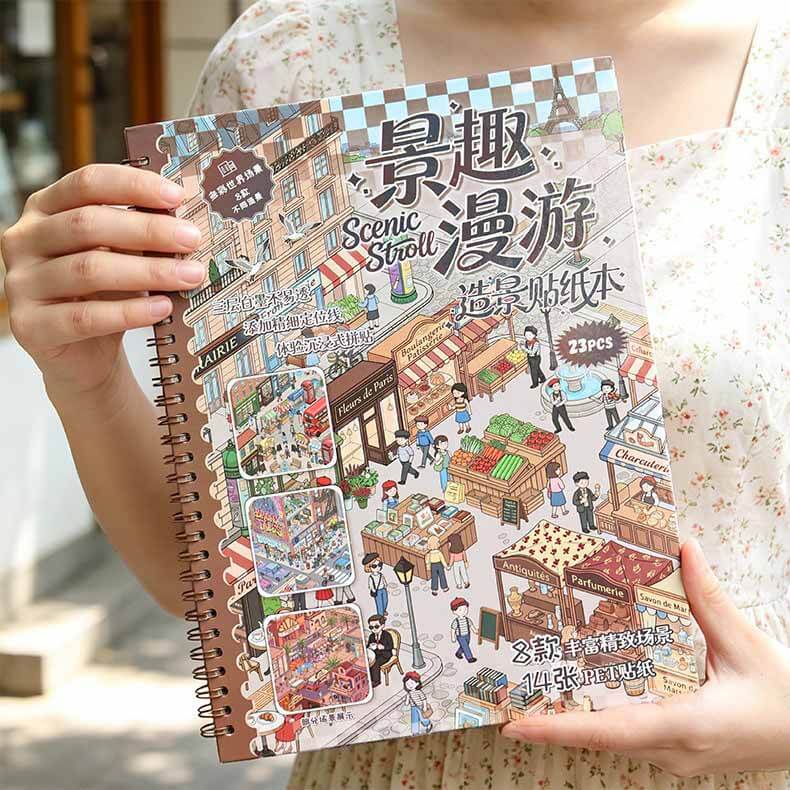 Fun Adventures DIY 3D Scene Stickers With Guide Lines(L)