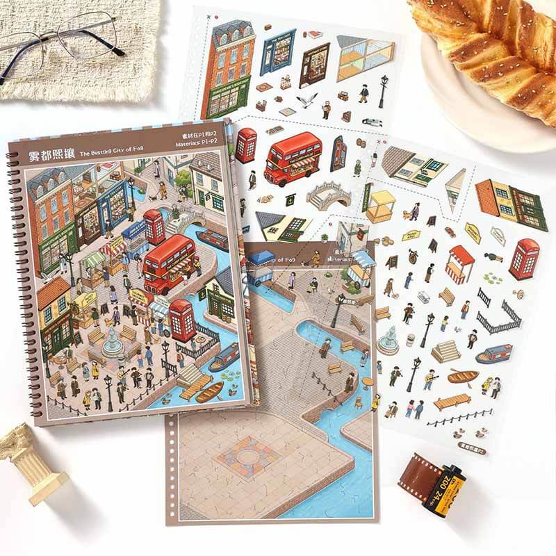 Fun Adventures DIY 3D Scene Stickers With Guide Lines(L)