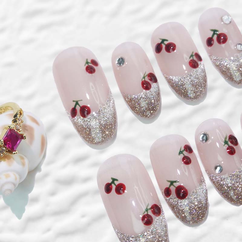 Art Garden Press On Nails Cherry Champagne 103