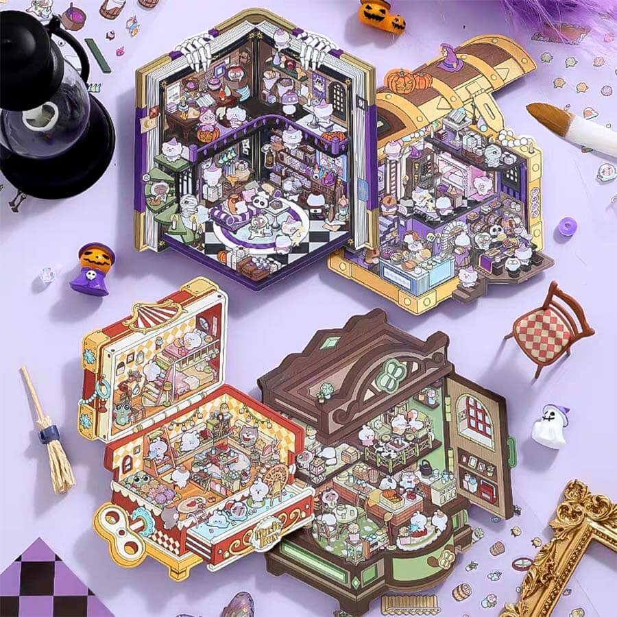 Magic Ark World DIY 3D Scene Stickers - 4 Cute Miniature Scenes