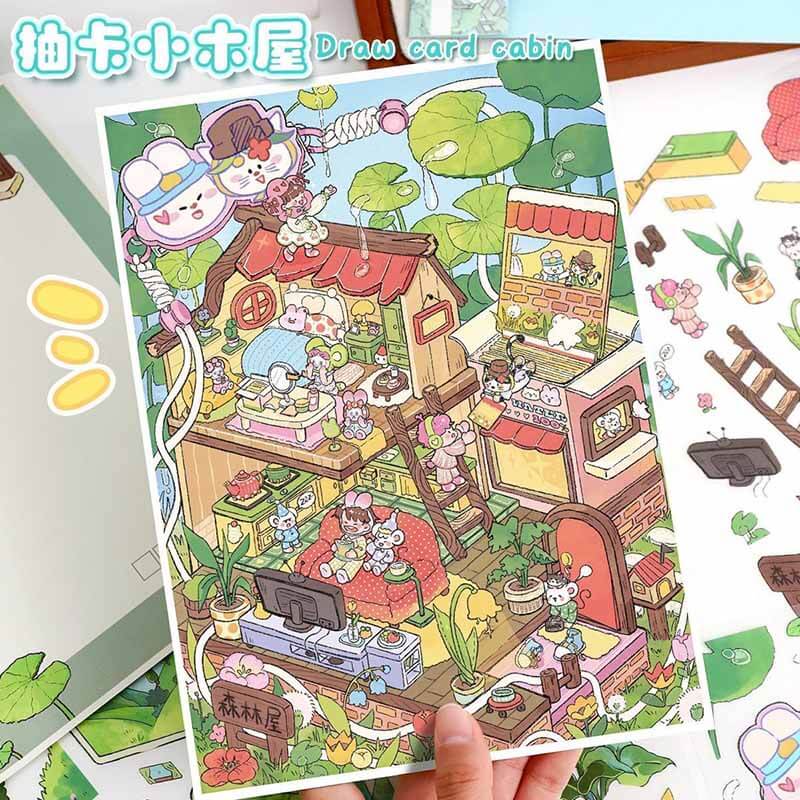 Gadget Hut DIY 3D Scene Stickers 2 Cute Miniature Scenes(M)