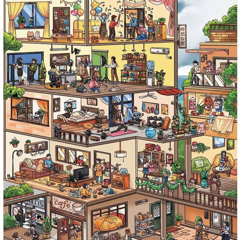 Gentle Living DIY 3D Sticker 3 Cute Miniature Scenes(xL)