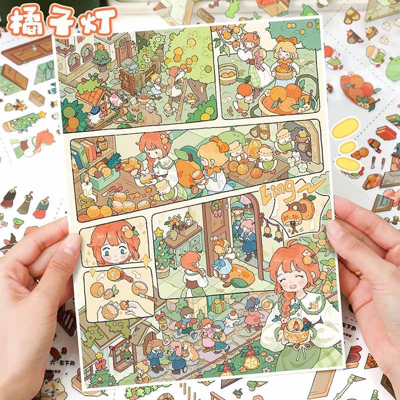 Gentle Memory DIY 3D Scene Stickers With Guide Lines(L)