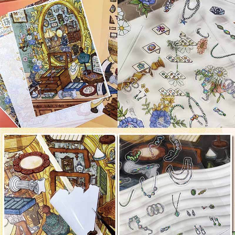 Glimmer Box Tales DIY 3D Scene Stickers Cute Scenes(L)