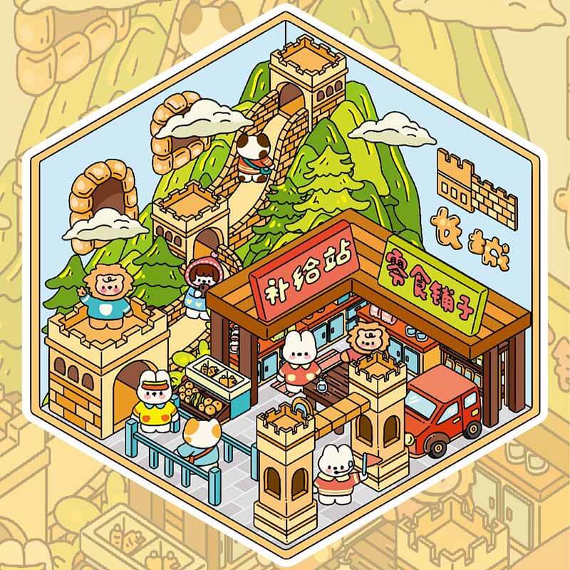 Global Playgrounds DIY 3D Scene Stickers 4 Cute Miniature Scenes(S)