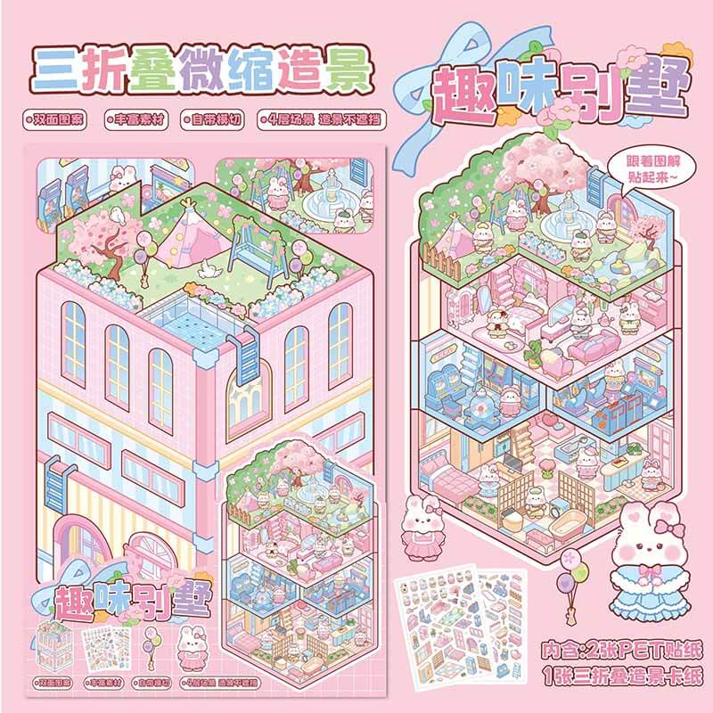 Gourmet Getaways  DIY 3D Sticker Collection 3 Cute Miniature Scenes