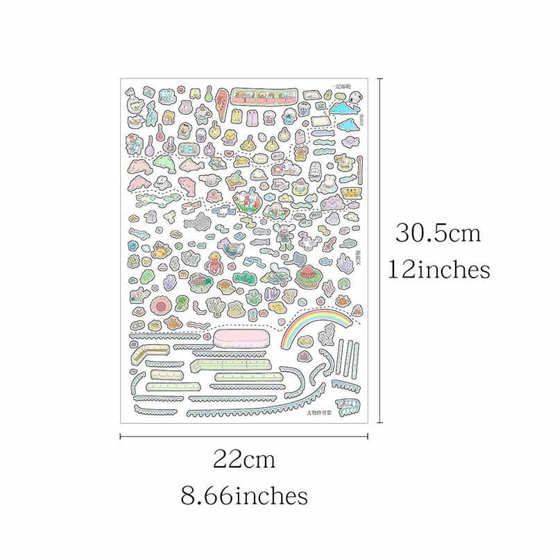 Happy Cruise Holiday DIY 3D Scene Stickers Cute Miniature Scenes(xL)