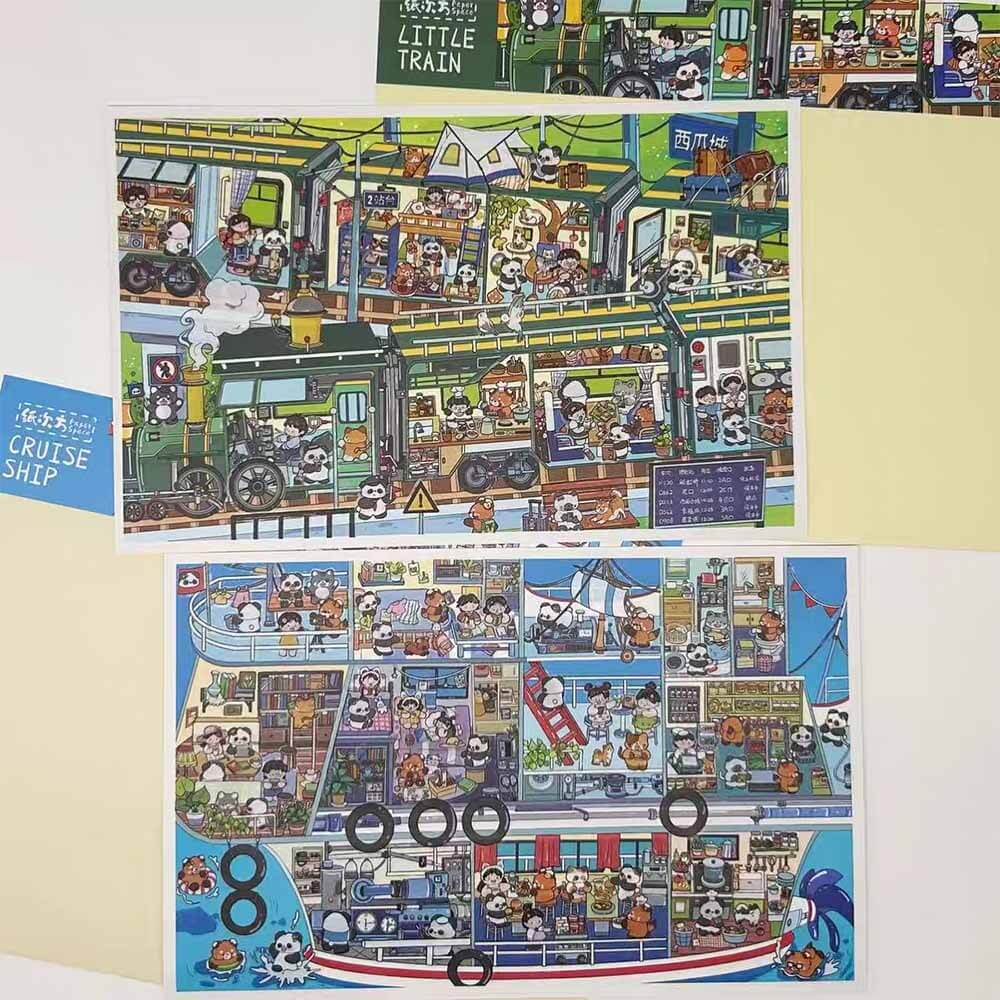 Happy Journeys DIY 3D Scene Stickers 2 Cute Miniature Scenes
